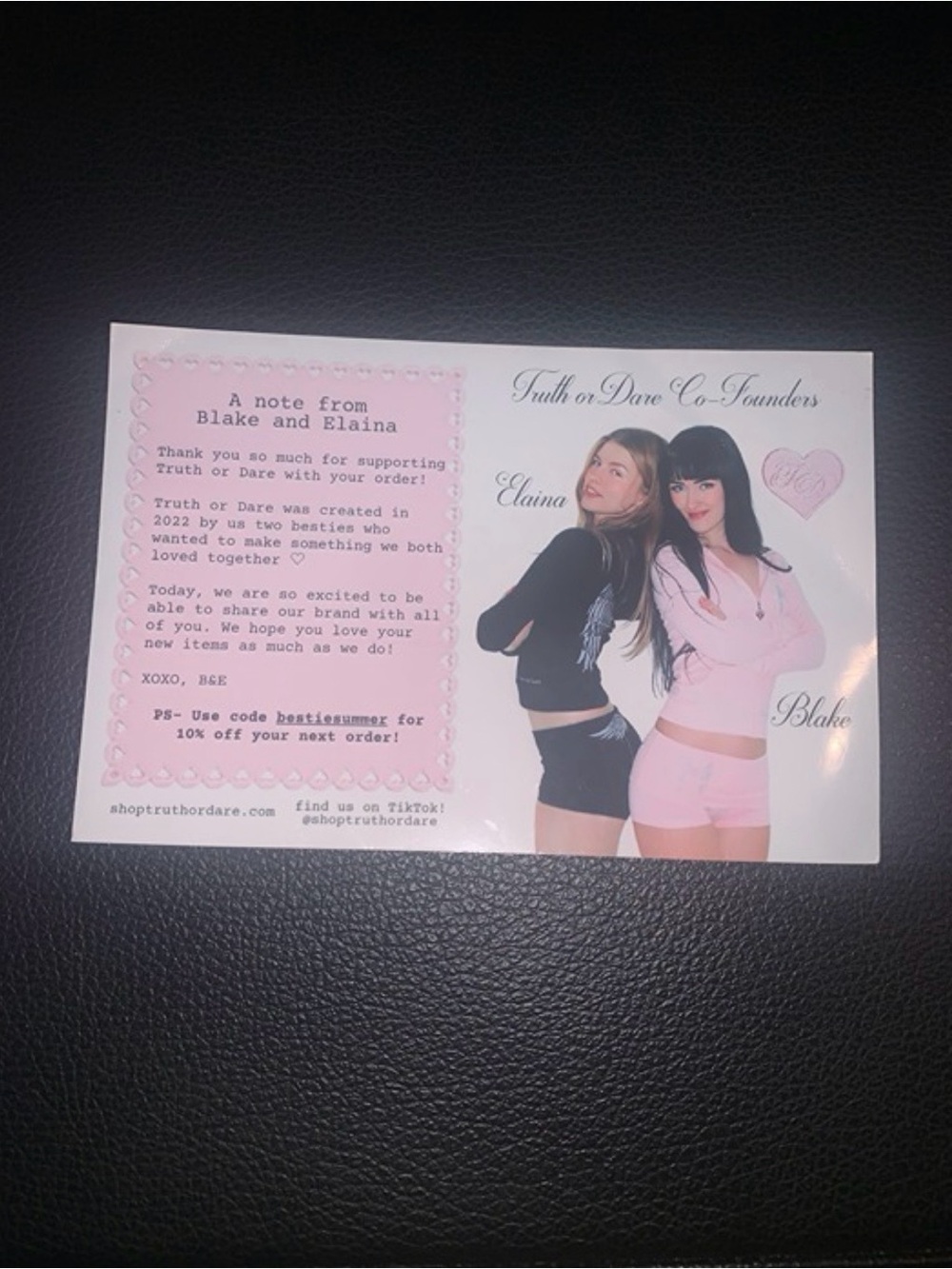Truth Or Dare Insert